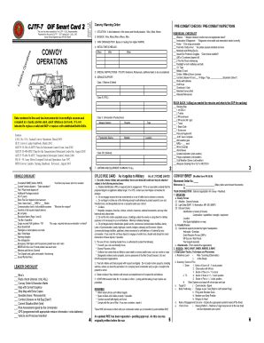 convoy commander smart card|convoy brief template.